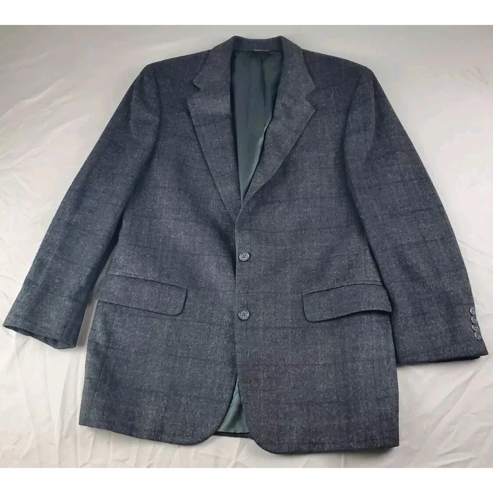 Brooks Brothers Men Sport Coat 42 Windowpane 2 Button Camel Hair Blazer Jacket - Picture 10 of 16